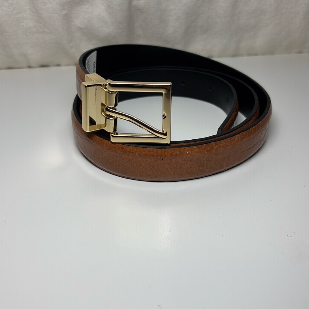 Liz Claiborne Womens Belt In Cognac | Sz XL - Picture 2 of 9